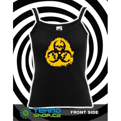 Teknoshop BIOHAZARD SKULL tekno s potiskem černé