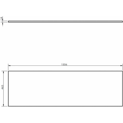 Mexen doska 150 cm biely lesk 91AXX-1504-464-18-00