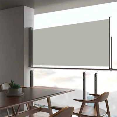 Greatstore Zatahovací boční markýza na terasu 60x300 cm krémová