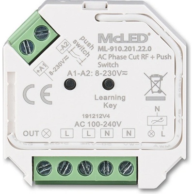 MCLED Přijímač RF do krabičky pro ovládání svítidel max. 400W/ 1,5A/ 230VAC ML-910.201.22.0
