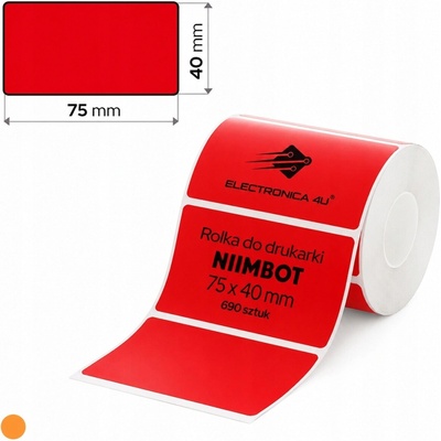 Samolepicí štítky, termální samolepky pro tiskárnu Niimbot K3, 75x40 mm