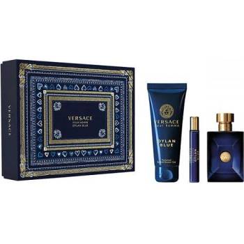 Versace Pour Homme Dylan Blue за мъже Set EDT 100 ml + SH 150 ml + EDT 10 ml