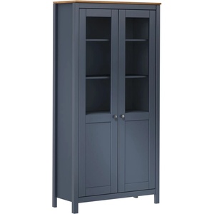 vidaXL Висок шкаф Hill сив 85x37x170, 5 см борово дърво масив (289013)