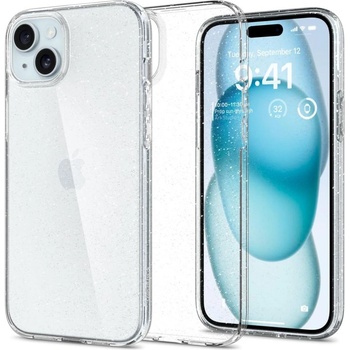 IPhone Силиконов блестящ гръб Lily Crystal Glitter за IPhone 15, Прозрачен (6149)