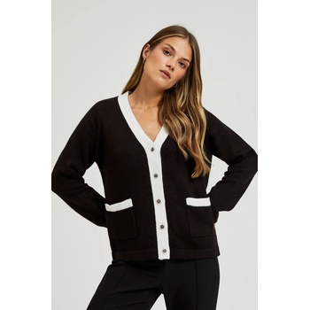 Moodo Черен кардиган с декоративни копчета и дълги ръкави Moodo Moodo | Cheren | ЖЕНИ | XS