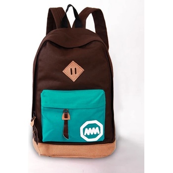 Image 1 of Текстилна раница в зелено-кафяв цвят | Детски раници