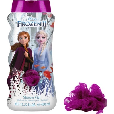 EP Line Ledové království 2 Koupelový a sprchový gel s houbičkou 450 ml