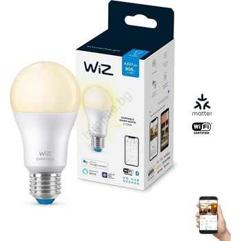 Philips LED Димируема крушка A60 E27/8W/230V 2700K CRI 90 Wi-Fi - WiZ (WI0001)