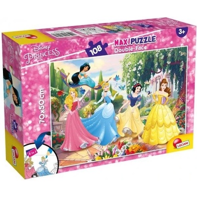 LISCIANI Liscianigiochi Oboustranné Maxi Princezna. Princezny 74174 108 dílků