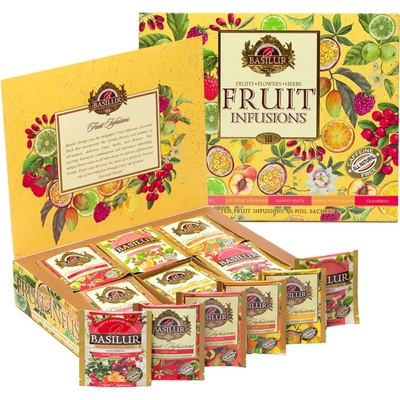 Basilur Fruit Infusions III sada ovocných čajov 6 príchutí 60 vrecúšok