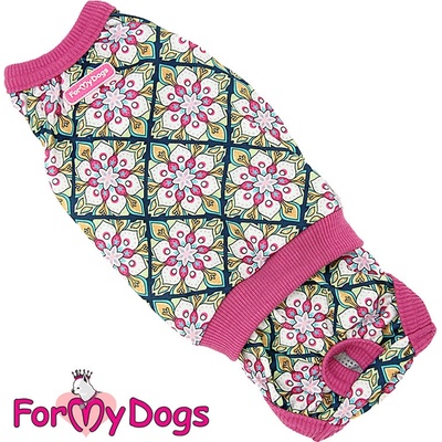 FOR MY DOGS Hárací overal PINK ORNAMENTS