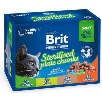 Brit Premium Cat sterilised Plate 48 x 100 g