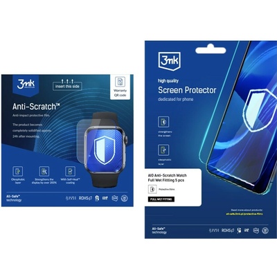 3mk All-Safe AIO fólie Anti-Scratch Watch Full Wet Fitting 5 pcs 5903108488488