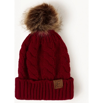 dětská pletená čepice Bordová