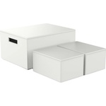 Decor Walther Кутии за съхранение Brownie бели 3 бр (0943050)