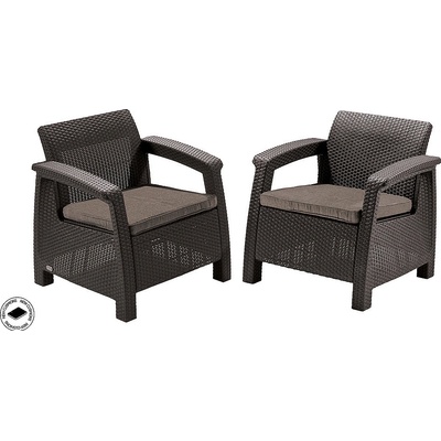 DEOKORK Zahradní ratanová sestava CORFU DUO (hnědá)