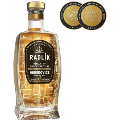 Radlík Hruškovice z Dubového Sudu 43% 0,5 l (holá láhev)