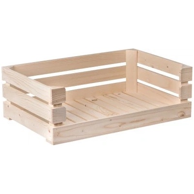 ČistéDřevo Dřevěná bedýnka otevřená 60 x 39 x 20 cm