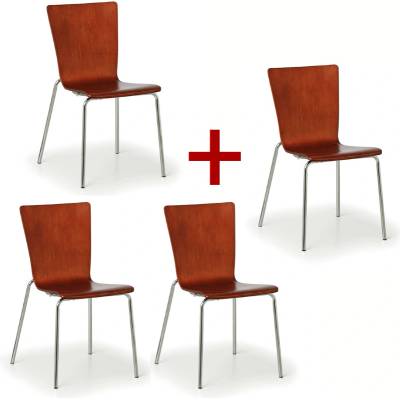 B2B Partner Calgary chromovaná konstrukce ořech 4 ks