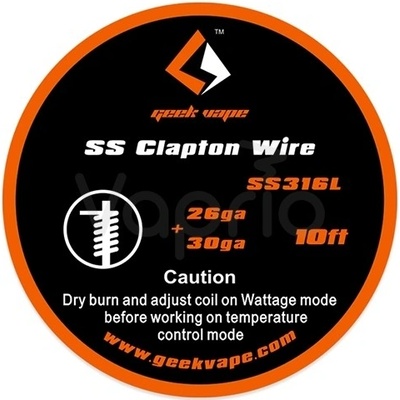 GeekVape Clapton SS316 Tape Wire 3m 26GA + 30GA