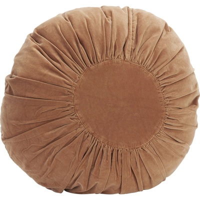 MADAM STOLTZ Kulatý sametový polštář Dusty Peach 55 cm