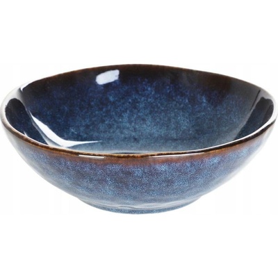 Homla Miska kameninová vintage modrá 17 cm