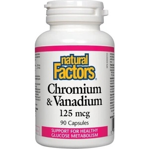 Natural Factors Chromium & Vanadium/ Хром & Ванадий х 90 капсули Natural Factors (1635 NF)