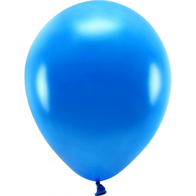 PARTYDECO Sada 10 modrých metalických balónků 30 cm