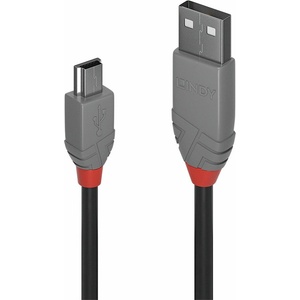 Lindy Кабел Lindy, от USB-A (m) към Mini-B(m), 3m, черен (LNY-36724)