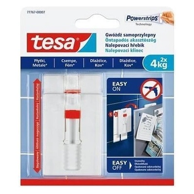 Nalepovací hřebík "Powerstrips® 77767", na hladké, nastavitelný, 4 kg, TESA