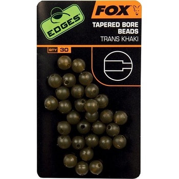 Fox Edges Korálky Tapered Bore Beads Trans Khaki 4mm 30ks