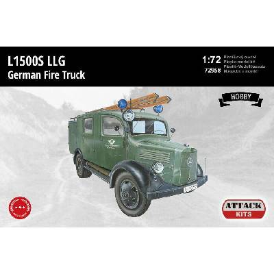 Attack Hobby KitsL 1500S LLG GERMAN FIRE TRUCK HOBBY 1:72