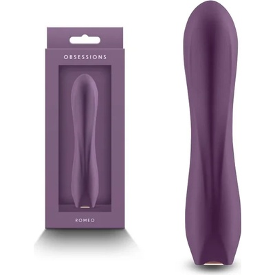 Вибратор с гладка повърхност, 16см. - Obsessions Romeo Dark (NSTOYS1000)