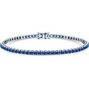 SAVICKI Тенис гривна. бяло злато 585, сини сапфири 2.640К. 3.0mm. 19cm