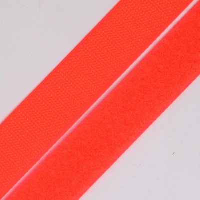 Suchý zip háček + plyš 25 mm reflexní oranžová, návin 25m