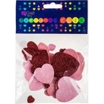 Dalprint Foam stickers hearts glitter 30pcs