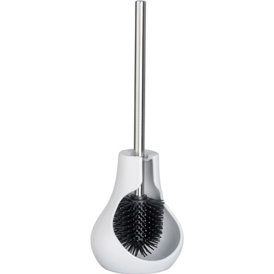 Wenko WC kefa Drop 14 x 40 cm keramická biela 2-dielna