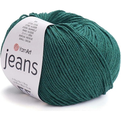 Pletací příze Gina / Jeans 50 g Varianta: 48 (92) zelená jedle, Balení: 1 ks 43308/85098/259970