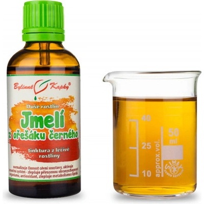Bylinné kapky Imelo z orecha čierneho kvapky Duša rastlín tinktúra 50 ml