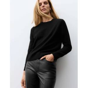 Marks & Spencer Суитшърт от чист кашмир с деколте до врата Marks & Spencer черна Marks & Spencer | Cheren | ЖЕНИ | S