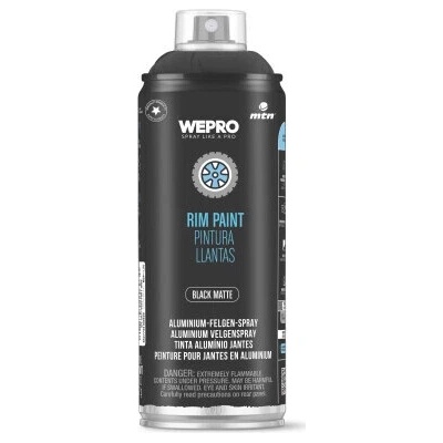 WEPRO Farba na disky kolies 400 ml čierna matná