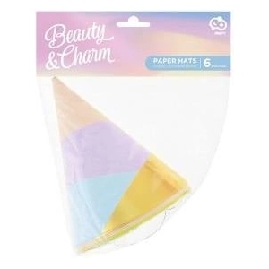 GoDan Pastel Party Paper Hats 6 pcs Godan