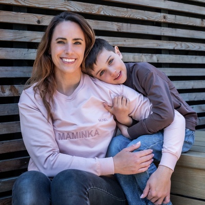 Moniel kojící mikina krátká Basic Powder Pink – Zboží Dáma