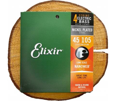 ELIXIR 4 strings NANOWEB Long .045 - .105