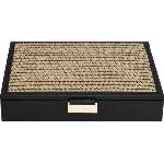 Stackers Raffia classic кутия за бижута, черна, с капак (76758)