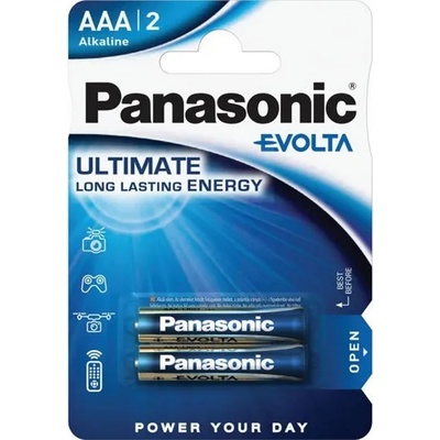 Panasonic EVOLTA LR03EGE/2BP 1.5V AAA алкална батерия със супер дълъг живот 2 бр. /опаковка LR03EGE-2BP (LR03EGE-2BP)