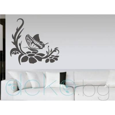 Флорална композиция с пеперуда (3102)