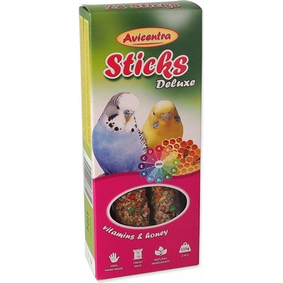 Avicentra Sticks Deluxe tyčinky pro andulky vitamíny a med 110 g
