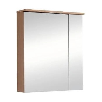 Image 1 of Inter Ceramic Огледален шкаф за баня ANIELA-60 6019-60, Inter Ceramic, с LED осветление, PVC, 75х70х17см (6019-60)