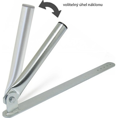 Držák antény pod střešní tašku s náklonem, 30cm, zinek Galva